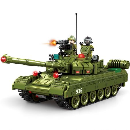 SEMBO 207201 non  XE TĂNG CHIẾN ĐẤU CHỦ LỰC T80 bộ đồ chơi xếp lắp ráp ghép mô hình Military Army Quân Sự Bộ Đội 773 khối