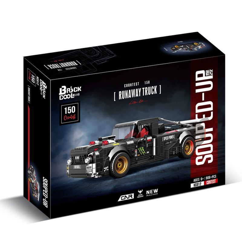 BRICKCOOL KC012 non Lego XE TẢI bộ đồ chơi xếp lắp ráp ghép mô hình COONTEST 150 RUNAWAY TRUCK 906 khối