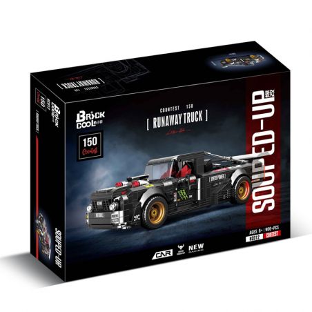 BRICKCOOL KC012 non  XE TẢI bộ đồ chơi xếp lắp ráp ghép mô hình COONTEST 150 RUNAWAY TRUCK 906 khối