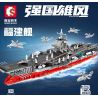 SEMBO 208119 non  TÀU PHÚC KIẾN tỷ lệ 1:650 bộ đồ chơi xếp lắp ráp ghép mô hình 1452 khối