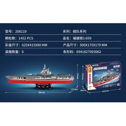 SEMBO 208119 non  TÀU PHÚC KIẾN tỷ lệ 1:650 bộ đồ chơi xếp lắp ráp ghép mô hình 1452 khối