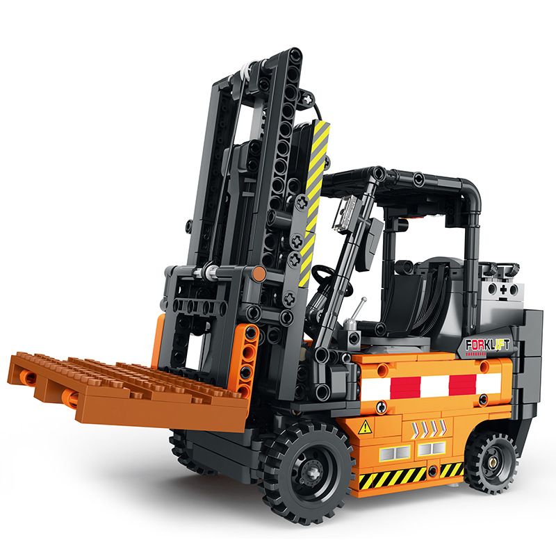 REOBRIX 22002 non Lego XE NÂNG KỸ THUẬT bộ đồ chơi xếp lắp ráp ghép mô hình Technic MECHANICAL FORKLIFT Kỹ Thuật Công Nghệ Cao Mô Hình Phương Tiện 722 khối