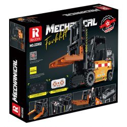 REOBRIX 22002 non  XE NÂNG KỸ THUẬT bộ đồ chơi xếp lắp ráp ghép mô hình  MECHANICAL FORKLIFT Kỹ Thuật Công Nghệ Cao Mô Hình Phương Tiện 722 khối