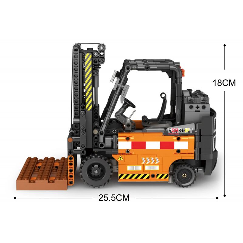 REOBRIX 22002 non  XE NÂNG KỸ THUẬT bộ đồ chơi xếp lắp ráp ghép mô hình  MECHANICAL FORKLIFT Kỹ Thuật Công Nghệ Cao Mô Hình Phương Tiện 722 khối