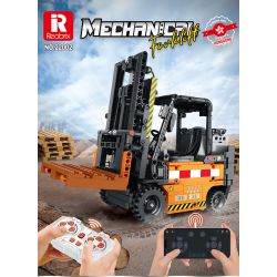 REOBRIX 22002 non  XE NÂNG KỸ THUẬT bộ đồ chơi xếp lắp ráp ghép mô hình  MECHANICAL FORKLIFT Kỹ Thuật Công Nghệ Cao Mô Hình Phương Tiện 722 khối