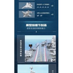 QMAN ENLIGHTEN KEEPPLEY 23018 non  CHIẾN TRƯỜNG TÀU SÂN BAY NỘI ĐỊA PHÚC KIẾN tỷ lệ 1:395 bộ đồ chơi xếp lắp ráp ghép mô hình Military Army COMBAT ZONE Quân Sự Bộ Đội 3031 khối