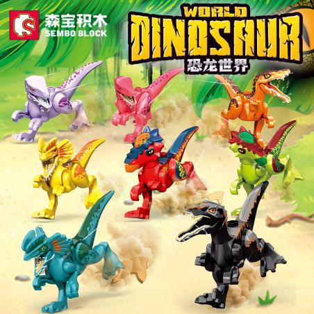 SEMBO 205058 205059 205060 205061 205062 205063 205064 205065 non  THẾ GIỚI KHỦNG LONG bộ đồ chơi xếp lắp ráp ghép mô hình DINOSAUR WORLD