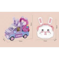 PanlosBrick 685007 Panlos Brick 685007 non  PHIÊN BẢN THỎ WULING HONGGUANG MINIEV bộ đồ chơi xếp lắp ráp ghép mô hình Racers Đua Tốc Độ 477 khối