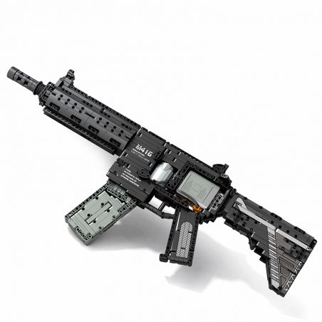 REOBRIX 77004 non  SÚNG TRƯỜNG TẤN CÔNG M416. bộ đồ chơi xếp lắp ráp ghép mô hình Gun 1188 khối