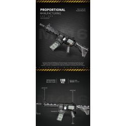 REOBRIX 77004 non  SÚNG TRƯỜNG TẤN CÔNG M416. bộ đồ chơi xếp lắp ráp ghép mô hình Gun 1188 khối