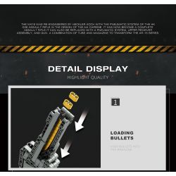 REOBRIX 77004 non  SÚNG TRƯỜNG TẤN CÔNG M416. bộ đồ chơi xếp lắp ráp ghép mô hình Gun 1188 khối