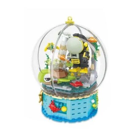 CACO D004-2 004-2 non  QUẢ CẦU PHA LÊ bộ đồ chơi xếp lắp ráp ghép mô hình BOUTIQUE CRYSTAL BALL 414 khối