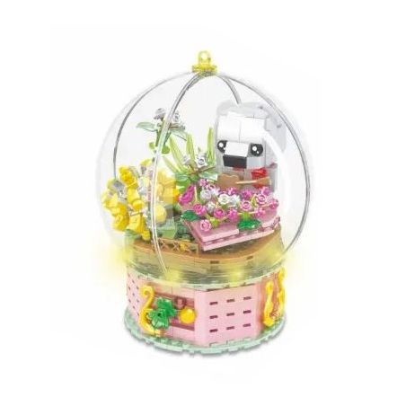 CACO D003-4 003-4 non  QUẢ CẦU PHA LÊ bộ đồ chơi xếp lắp ráp ghép mô hình BOUTIQUE CRYSTAL BALL 480 khối