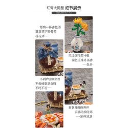 LOZ 1945 non  THỨC ĂN VÀ GIẢI TRÍ THỦY SẢN CUA LÔNG DÁN ĐỎ bộ đồ chơi xếp lắp ráp ghép mô hình Creator Sáng Tạo 1030 khối