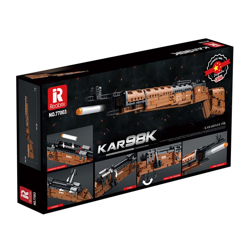 REOBRIX 77003 non Lego MASTER KAR98K. bộ đồ chơi xếp lắp ráp ghép mô ...