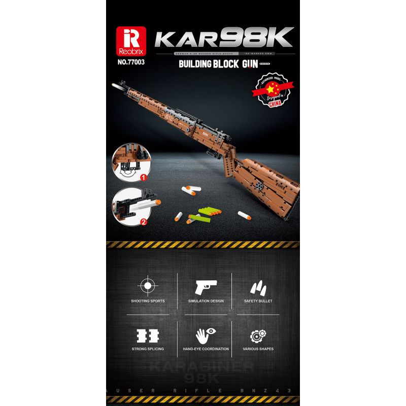 REOBRIX 77003 non Lego MASTER KAR98K. bộ đồ chơi xếp lắp ráp ghép mô ...