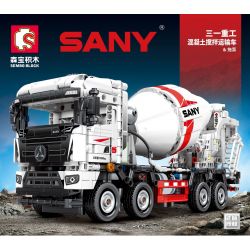 SEMBO 712037 non  XE TRỘN BÊ TÔNG & MÁY BƠM RƠ MOOC bộ đồ chơi xếp lắp ráp ghép mô hình Lung Tung Thuộc Nhiều Thể Loại 2021 khối