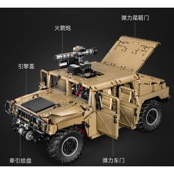 CADA DOUBLEE C61036 61036 non  XE ĐỊA HÌNH QUÂN SỰ HUMMER H1 8 tỷ lệ 1:8 bộ đồ chơi xếp lắp ráp ghép mô hình HUMVEE 3935 khối