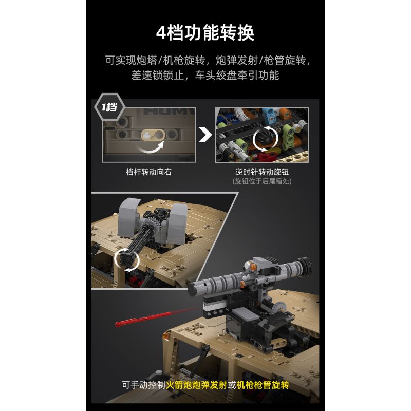 CADA DOUBLEE C61036 61036 non  XE ĐỊA HÌNH QUÂN SỰ HUMMER H1 8 tỷ lệ 1:8 bộ đồ chơi xếp lắp ráp ghép mô hình HUMVEE 3935 khối