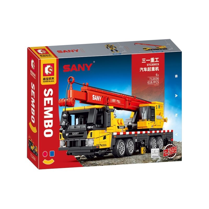 SEMBO 712036 non  XE CẨU STC800C6 bộ đồ chơi xếp lắp ráp ghép mô hình Lung Tung Thuộc Nhiều Thể Loại 618 khối