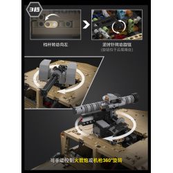 CADA DOUBLEE C61036 61036 non  XE ĐỊA HÌNH QUÂN SỰ HUMMER H1 8 tỷ lệ 1:8 bộ đồ chơi xếp lắp ráp ghép mô hình HUMVEE 3935 khối