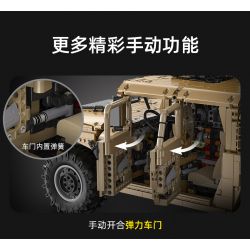 CADA DOUBLEE C61036 61036 non  XE ĐỊA HÌNH QUÂN SỰ HUMMER H1 8 tỷ lệ 1:8 bộ đồ chơi xếp lắp ráp ghép mô hình HUMVEE 3935 khối