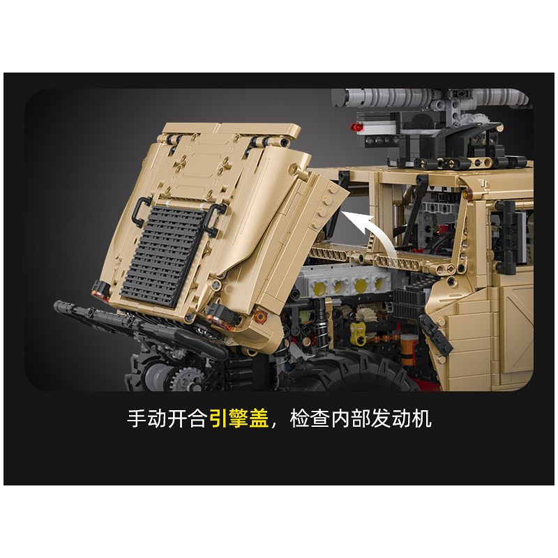 CADA DOUBLEE C61036 61036 non  XE ĐỊA HÌNH QUÂN SỰ HUMMER H1 8 tỷ lệ 1:8 bộ đồ chơi xếp lắp ráp ghép mô hình HUMVEE 3935 khối