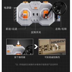 CADA DOUBLEE C61036 61036 non  XE ĐỊA HÌNH QUÂN SỰ HUMMER H1 8 tỷ lệ 1:8 bộ đồ chơi xếp lắp ráp ghép mô hình HUMVEE 3935 khối