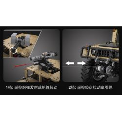 CADA DOUBLEE C61036 61036 non  XE ĐỊA HÌNH QUÂN SỰ HUMMER H1 8 tỷ lệ 1:8 bộ đồ chơi xếp lắp ráp ghép mô hình HUMVEE 3935 khối