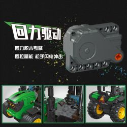 JIESTAR 57001 non  MÁY KÉO bộ đồ chơi xếp lắp ráp ghép mô hình 304 khối