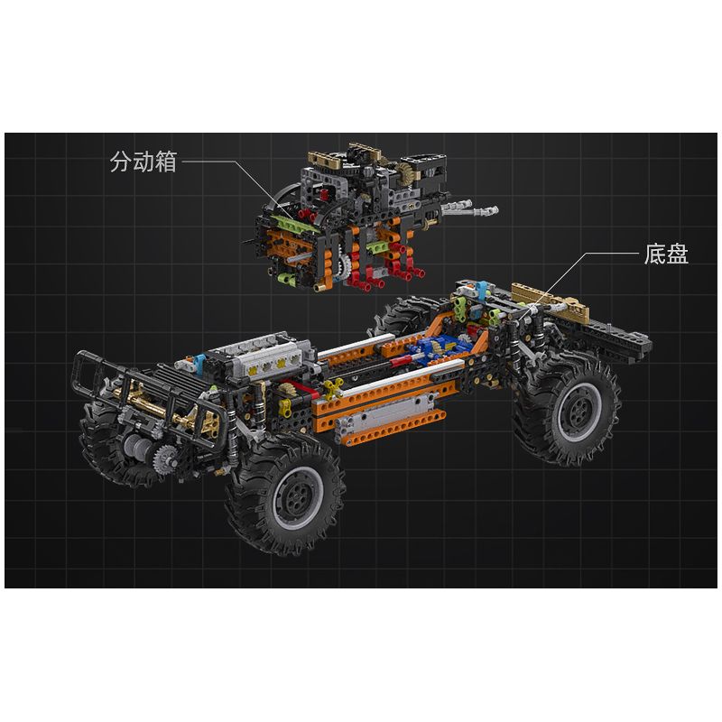 CADA DOUBLEE C61036 61036 non  XE ĐỊA HÌNH QUÂN SỰ HUMMER H1 8 tỷ lệ 1:8 bộ đồ chơi xếp lắp ráp ghép mô hình HUMVEE 3935 khối