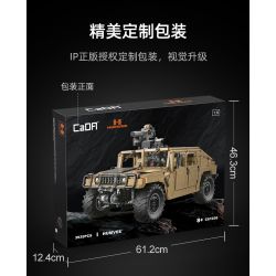 CADA DOUBLEE C61036 61036 non  XE ĐỊA HÌNH QUÂN SỰ HUMMER H1 8 tỷ lệ 1:8 bộ đồ chơi xếp lắp ráp ghép mô hình HUMVEE 3935 khối