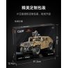 CADA DOUBLEE C61036 61036 non  XE ĐỊA HÌNH QUÂN SỰ HUMMER H1 8 tỷ lệ 1:8 bộ đồ chơi xếp lắp ráp ghép mô hình HUMVEE 3935 khối