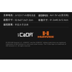 CADA DOUBLEE C61036 61036 non  XE ĐỊA HÌNH QUÂN SỰ HUMMER H1 8 tỷ lệ 1:8 bộ đồ chơi xếp lắp ráp ghép mô hình HUMVEE 3935 khối