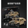 CADA DOUBLEE C61036 61036 non  XE ĐỊA HÌNH QUÂN SỰ HUMMER H1 8 tỷ lệ 1:8 bộ đồ chơi xếp lắp ráp ghép mô hình HUMVEE 3935 khối
