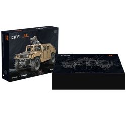 CADA DOUBLEE C61036 61036 non  XE ĐỊA HÌNH QUÂN SỰ HUMMER H1 8 tỷ lệ 1:8 bộ đồ chơi xếp lắp ráp ghép mô hình HUMVEE 3935 khối