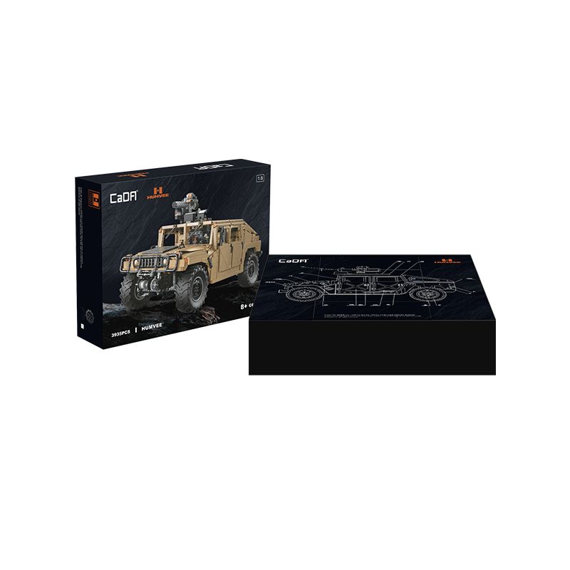 CADA DOUBLEE C61036 61036 non  XE ĐỊA HÌNH QUÂN SỰ HUMMER H1 8 tỷ lệ 1:8 bộ đồ chơi xếp lắp ráp ghép mô hình HUMVEE 3935 khối