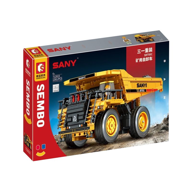 SEMBO 712023 non  XE BEN KHAI THÁC MỎ SRT9SC bộ đồ chơi xếp lắp ráp ghép mô hình Lung Tung Thuộc Nhiều Thể Loại 1261 khối