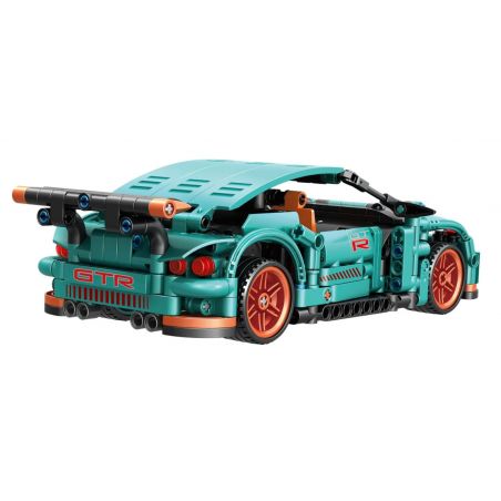 QIAO LE TONG 2315 non  SIÊU XE GTR LÙI bộ đồ chơi xếp lắp ráp ghép mô hình Mini Racing Pacemaker Đua Xe Mini 484 khối