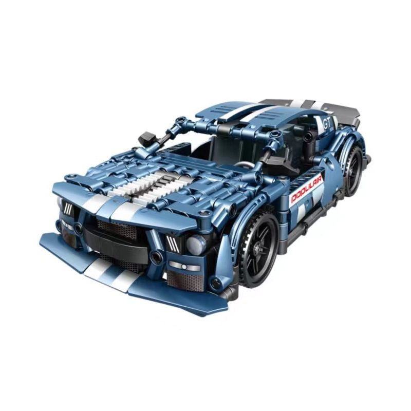 QIAO LE TONG 2314 non Lego SIÊU XE VOLT GT KÉO LẠI bộ đồ chơi xếp lắp ráp ghép mô hình Mini Racing Pacemaker Đua Xe Mini 465 khối