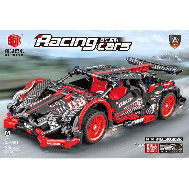 QIAO LE TONG 2313 XIANG JUN XJ-081A 081A XJ081A non  SIÊU XE bộ đồ chơi xếp lắp ráp ghép mô hình Mini Racing Pacemaker Đua Xe Mini 465 khối