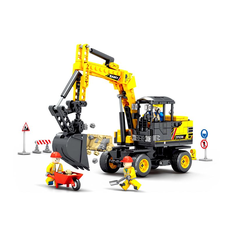 SEMBO 712018 non Lego MÁY XÚC LÁT ĐƯỜNG SY65WPRO bộ đồ chơi xếp lắp ráp ghép mô hình Lung Tung Thuộc Nhiều Thể Loại 453 khối