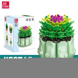 JIESTAR 92314 non  BONSAI 6 LOẠI THÀNH PHỐ KHÔNG ĐÊM QUÁN THẾ ÂM SEN ĐỎ NON HOA LÁ ???NG TRĂNG LUPIN LỤC BÌNH bộ đồ chơi xếp lắp ráp ghép mô hình Flowers