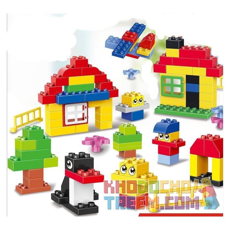 NOT LEGO Duplo 5748 Creative Building Kit, HuiMei Star City Xing Dou Cheng HM158 Xếp hình Sáng Tạo Hộp Vừa 100 khối NOT LEGO Duplo 5748 Creative Building Kit, HuiMei Star City Xing Dou Cheng HM158 Xếp hình Sáng Tạo Hộp Vừa 100 khối