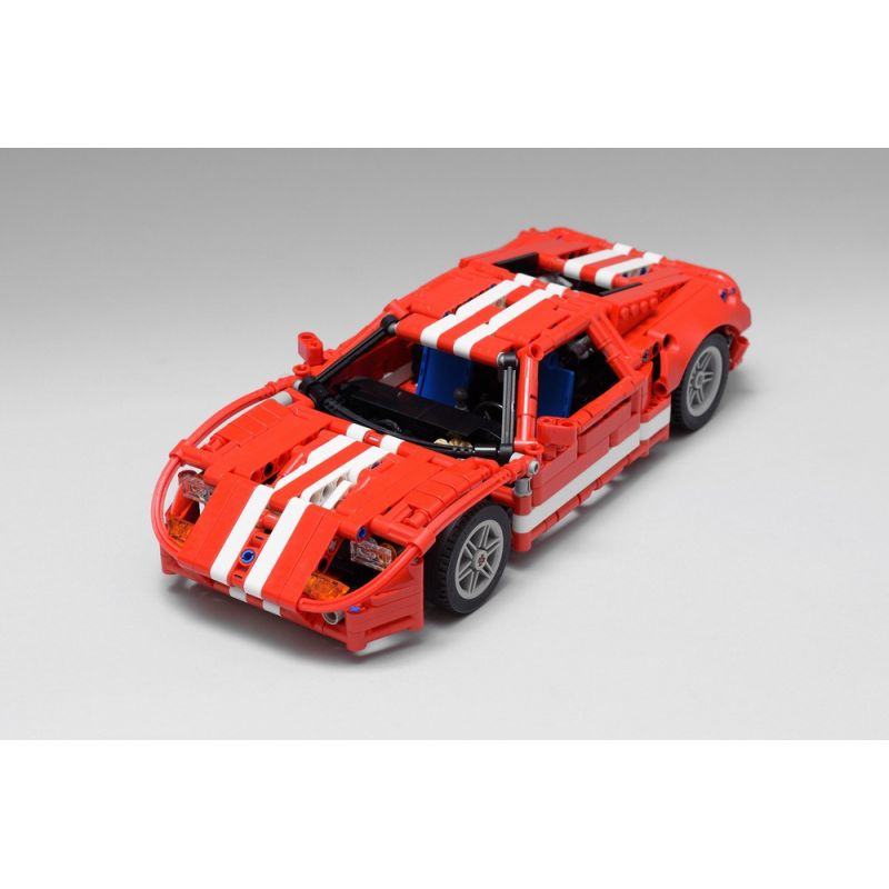 REBRICKABLE MOC-42772 42772 MOC42772 non Lego FORD GT 1:16 tỷ lệ 1:16 bộ đồ chơi xếp lắp ráp ghép mô hình Technic 2005 FORD GT Kỹ Thuật Công Nghệ Cao Mô Hình Phương Tiện 852 khối