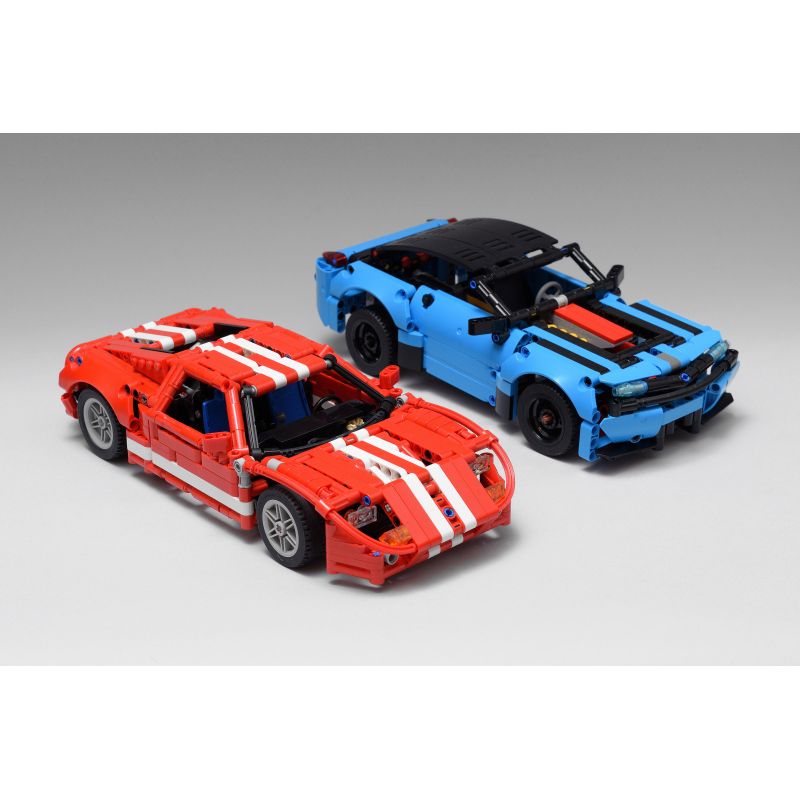 REBRICKABLE MOC-42772 42772 MOC42772 non  FORD GT 1:16 tỷ lệ 1:16 bộ đồ chơi xếp lắp ráp ghép mô hình  2005 FORD GT Kỹ Thuật Công Nghệ Cao Mô Hình Phương Tiện 852 khối