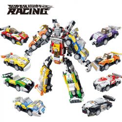 BRUCO BLK-016 non  XE ĐƯA ĐÓN MECH TRANSFORM AUTOBOT bộ đồ chơi xếp lắp ráp ghép mô hình Speed Champions Racing Cars Đua Xe Công Thức 810 khối