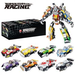 BRUCO BLK-016 non  XE ĐƯA ĐÓN MECH TRANSFORM AUTOBOT bộ đồ chơi xếp lắp ráp ghép mô hình Speed Champions Racing Cars Đua Xe Công Thức 810 khối