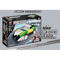 BRUCO BLK-016 non  XE ĐƯA ĐÓN MECH TRANSFORM AUTOBOT bộ đồ chơi xếp lắp ráp ghép mô hình Speed Champions Racing Cars Đua Xe Công Thức 810 khối