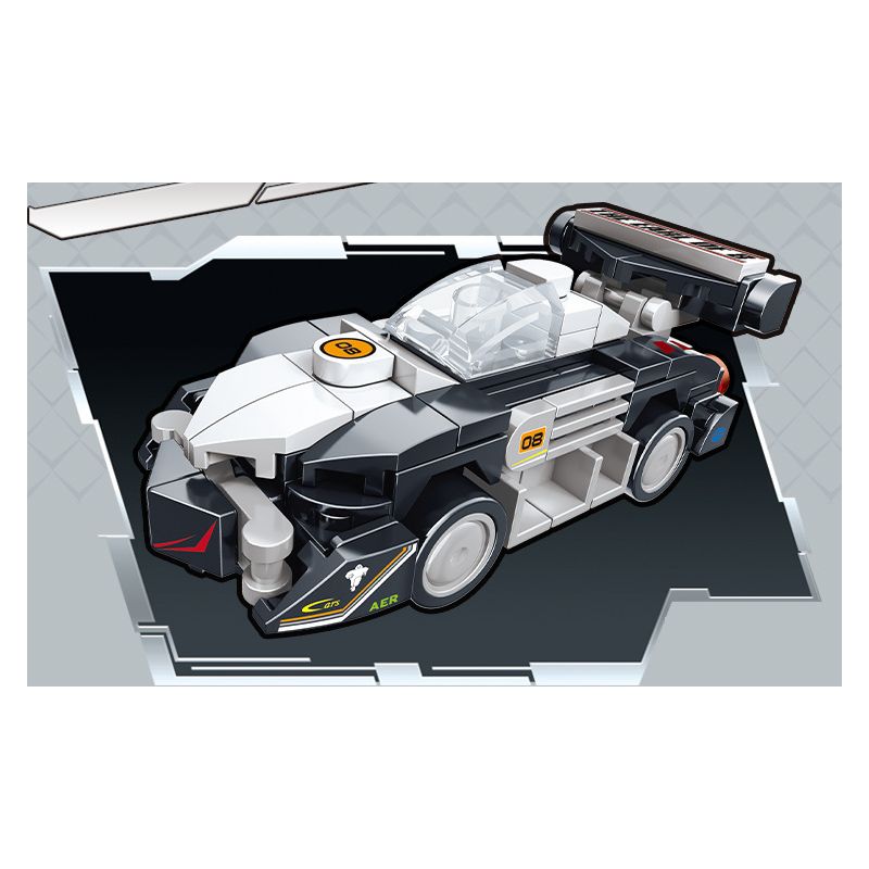 BRUCO BLK-016 non  XE ĐƯA ĐÓN MECH TRANSFORM AUTOBOT bộ đồ chơi xếp lắp ráp ghép mô hình Speed Champions Racing Cars Đua Xe Công Thức 810 khối